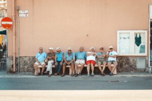 Photo isolated elderly population
