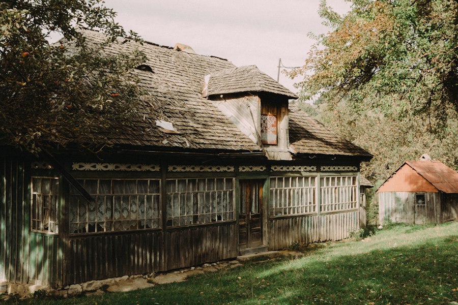 Photo traditional rural household Romania